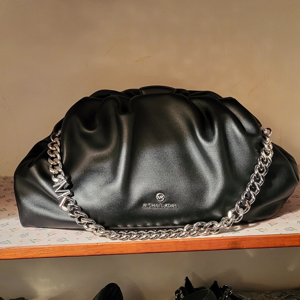 Michael Kors Nola Extra Large Metal Chain Clutch - Picture 2 of 5